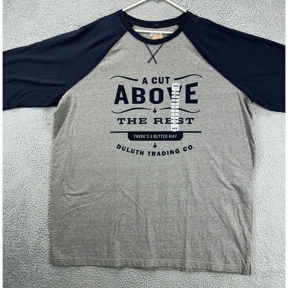 Duluth Trading Co. Longtail T Shirt Mens 2XL Grey 3-Quarter Sleeve‎ Tee NEW A3 - Picture 1 of 9